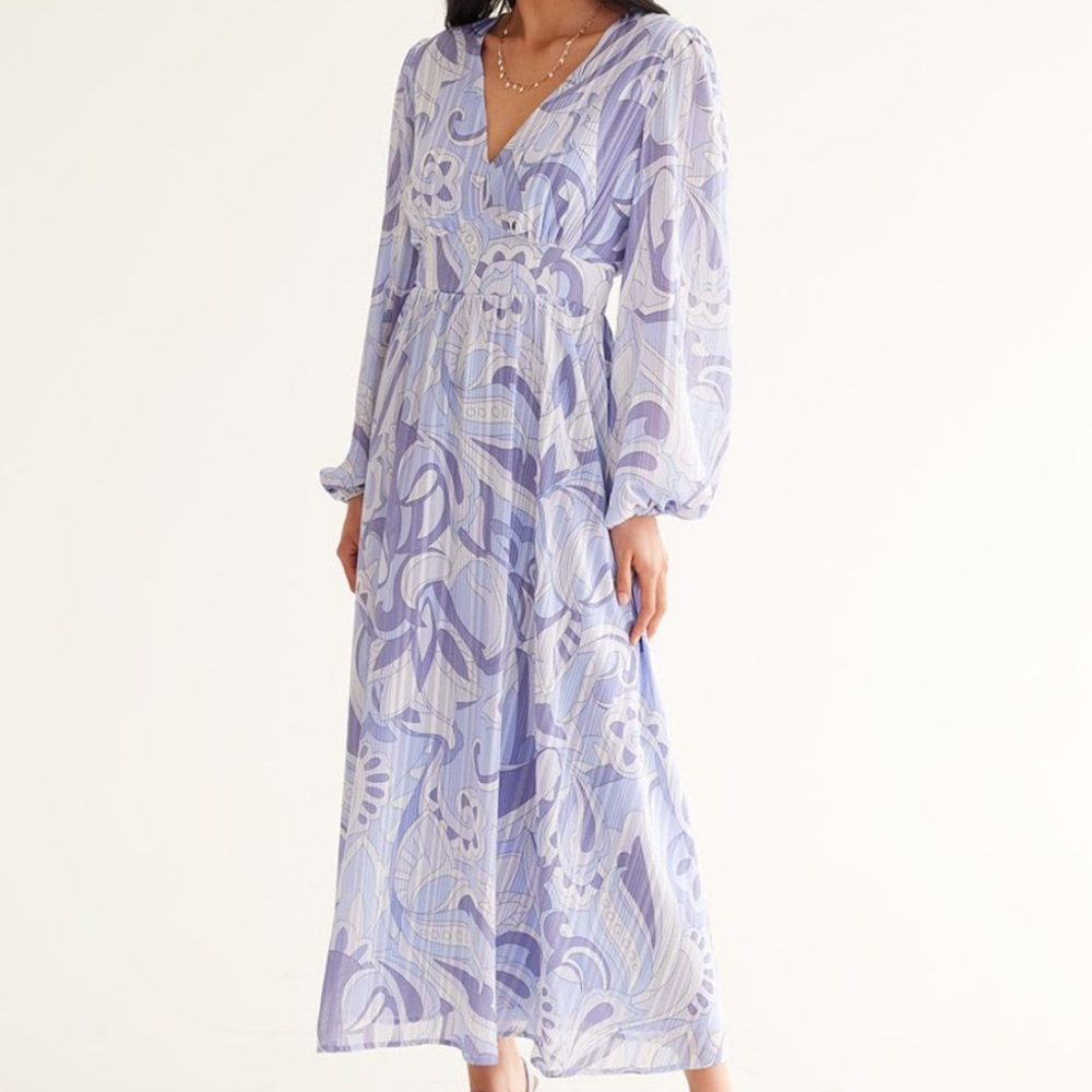 Reitmansโ Long-Sleeve V-Neck Maxi Dress